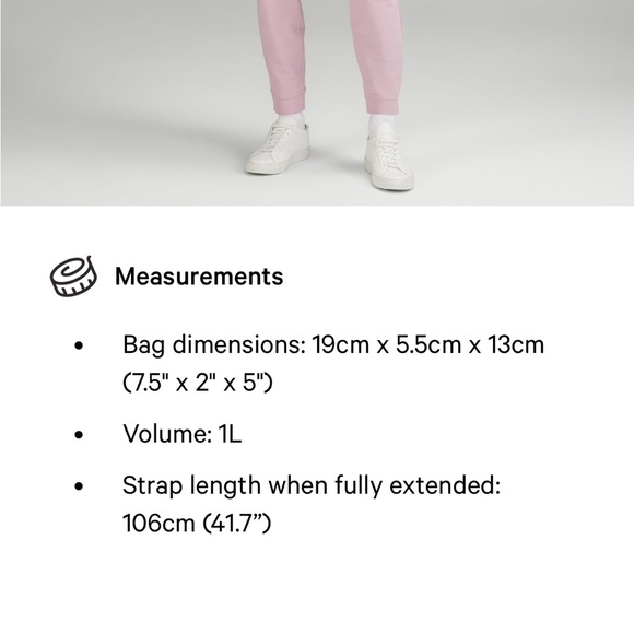 SOLD- NWT Lululemon Everywhere Belt Bag 1L silver drop/white - Picture 7 of 7